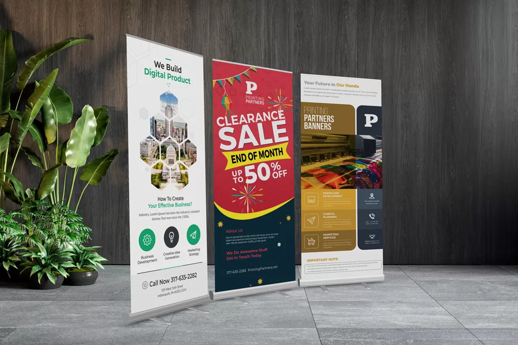 Custom Retractable Banners or Temporary Pull Up Banners