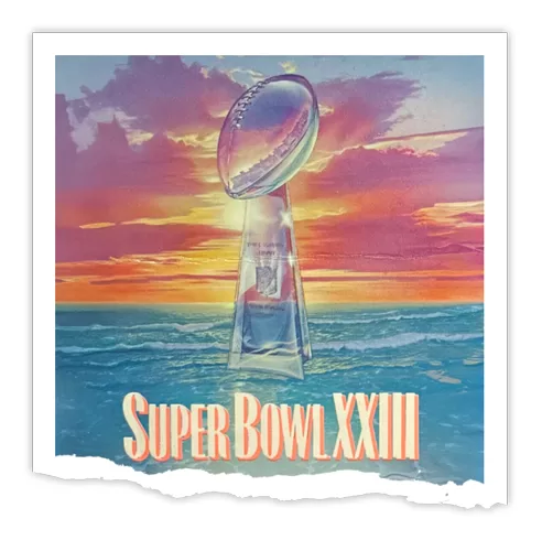 1989 NFL Football Super Bowl XXIII Ticket SF 49ers vs Cincinnati Bengals