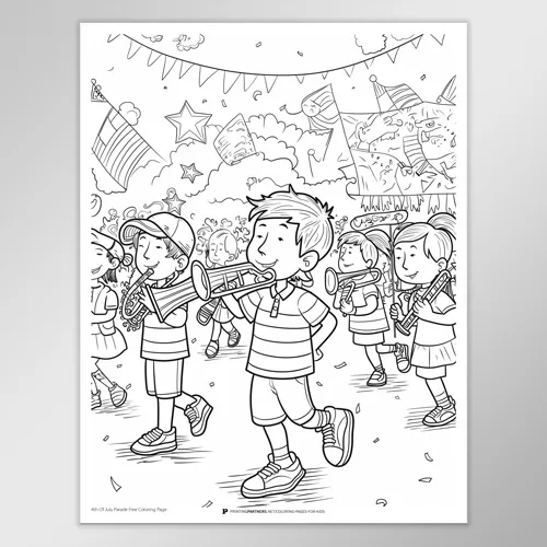 Fourth of July Coloring Page 1