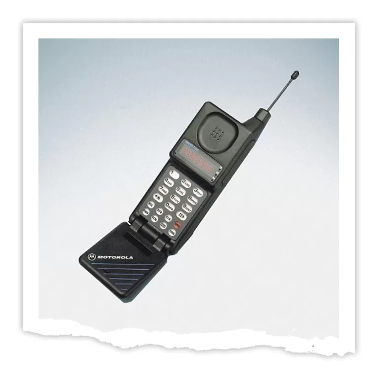 First Flip Phone Motorola MicroTAC 9800X Cell Phone Released 1989