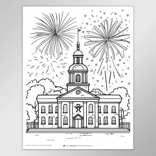 Independence Day Celebration Coloring Page