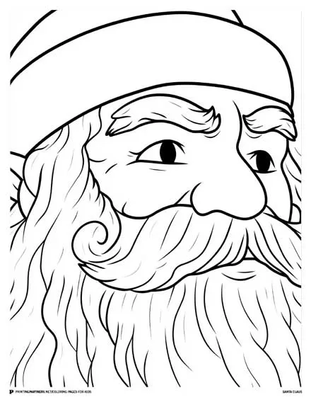 Santa Claus - Classic Christmas Coloring Page